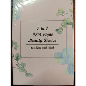LED 7 in 1 Beauty Device NEW Sealed For Face & Neck 3.7V Battery